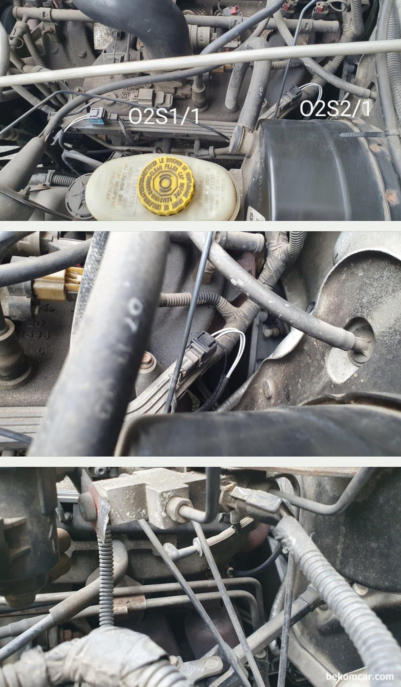 2006 Jeep Wranlger TJ Gasoline 차량 P0153 P0133 P2098고장코드 진단 육안점검 기록이다.  점검사진을 기록으로 남긴다.|베콤카 차량정밀진단