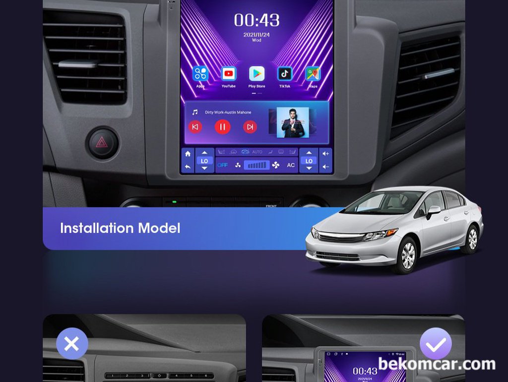 혼다 시빅 9세대 안드로이드 오토 설치사전 준비|bekomcar.com