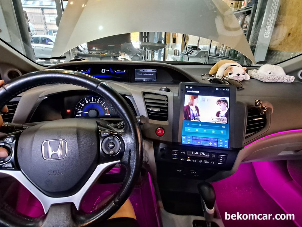 혼다 시빅 9세대 안드로이드 오토 & 후카 설치 완료|bekomcar.com