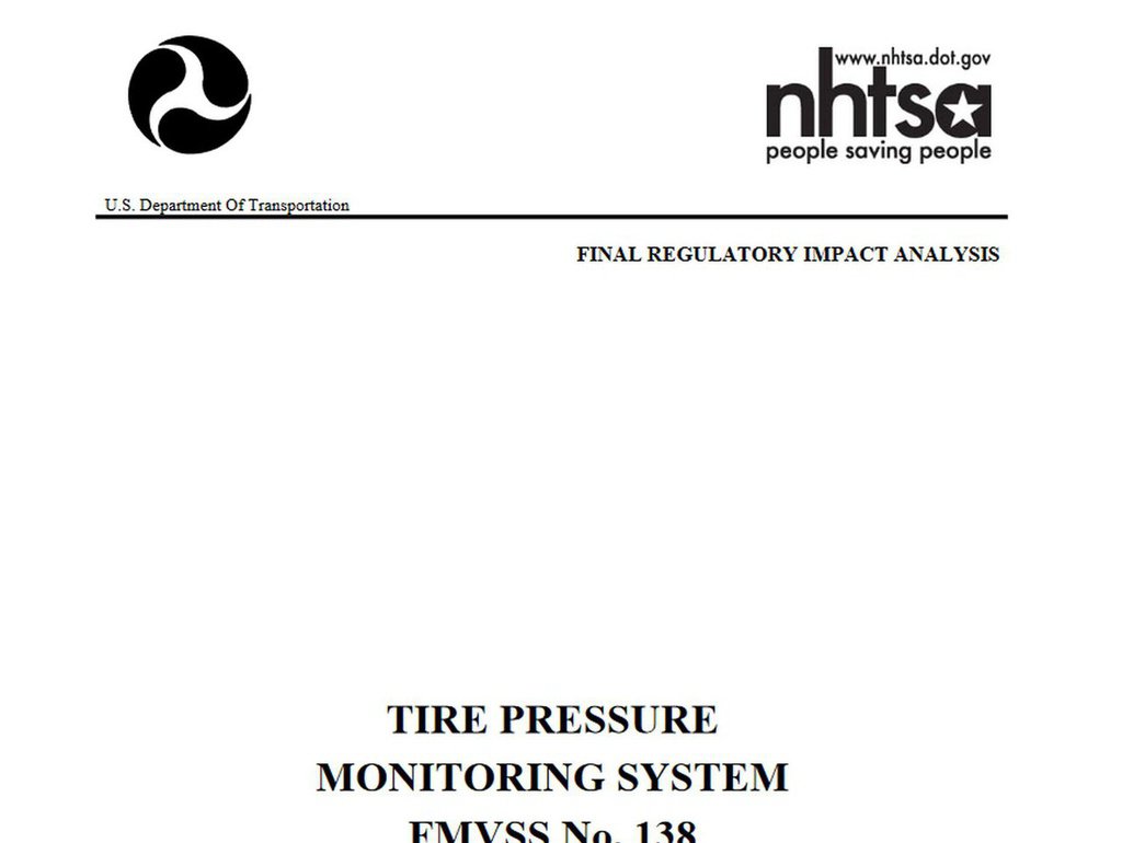 TIRE PRESSURE MONITORING SYSTEM FMVSS No. 138|ベコムカー (bekomcar)