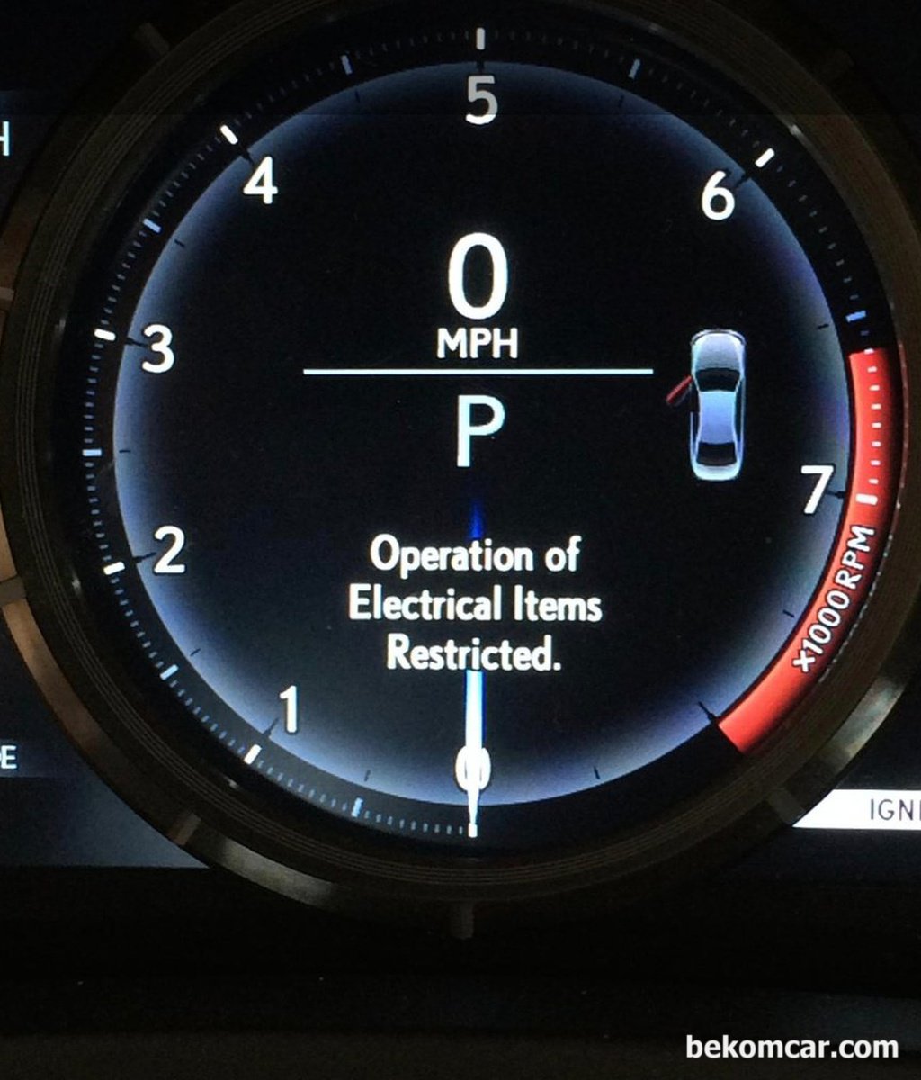 2015년형 렉서스 LS460인데 주행중 순간적으로 디스플레이가 꺼졌다가 다시켜지고, Electrical equipment operation limit 메시지가 떳다가 사라 졌어요.|bekomcar.com