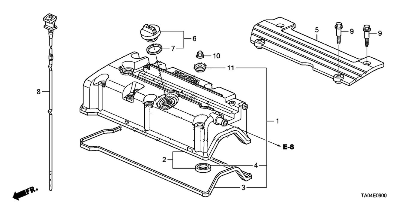 #1, 12030-R44-A00 Gasket Set, Head Cover
#7, 15613-PC6-000 Gasket, Oil Filler|ベコムカー (bekomcar)