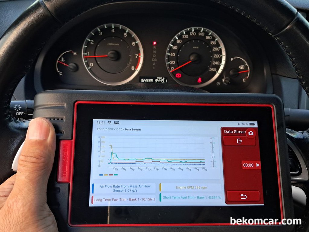 혼다 어코드 8세대 2.4 연료보정값 분석 정비사례|bekomcar.com