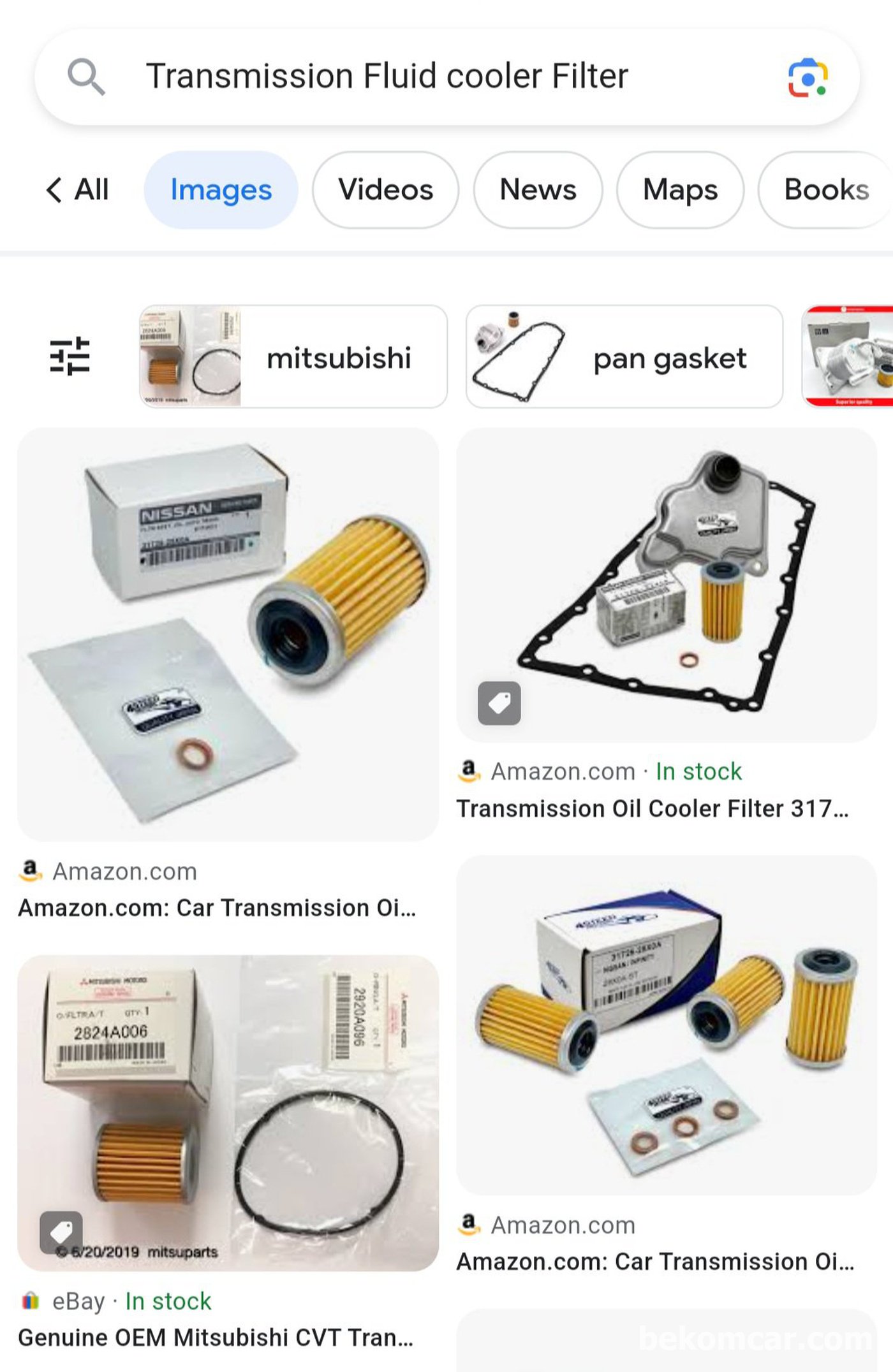 Transmission Fluid Cooler Filter검색시 구글이미지 검색결과. Courtesy of Google|bekomcar.com