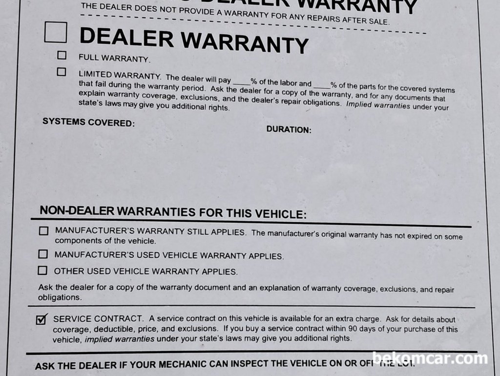 해외 차량직수입시 참고사항, AS IS NO DEALER WARRANTY 조항|ベコムカー (bekomcar)