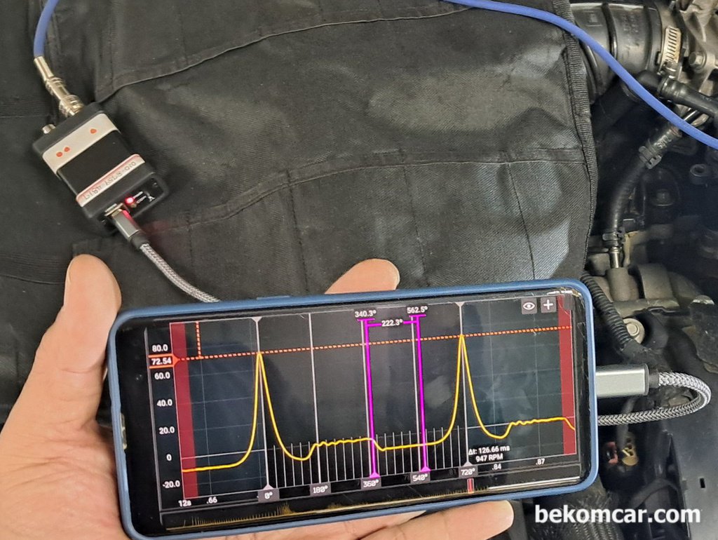 HS512Max 오실로스코프 액션, GM대우 알페온 V6 3.0L 진단사례|베콤카 차량정밀진단