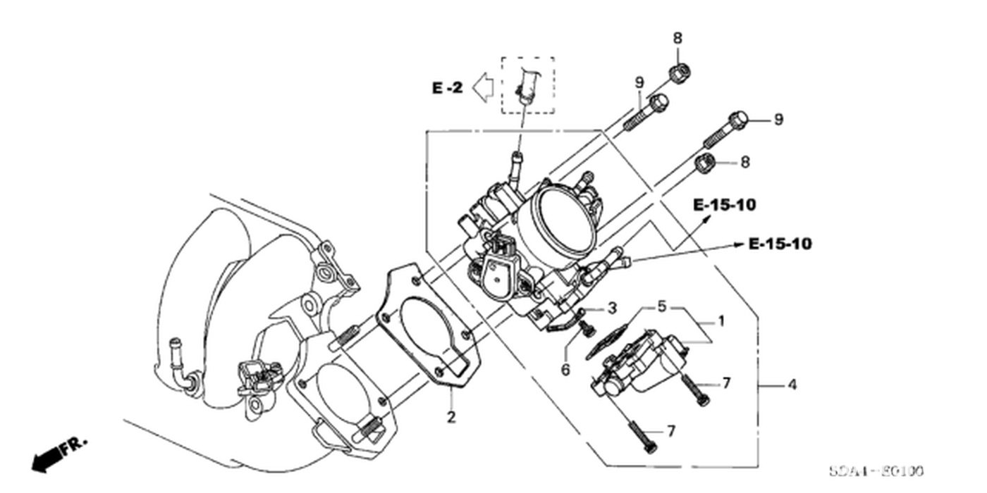 #2. 16176-RAA-A01 Throttle Body Gasket
#5. 16456-PND-A01 Idle Air Control Valve Gasket|베콤카 차량정밀진단