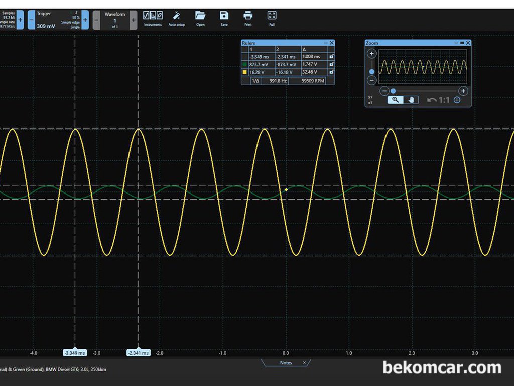 BMW GT6, ECU ABS등 모듈 그라운드전압 가능한 0.250mV 이내|ベコムカー (bekomcar)