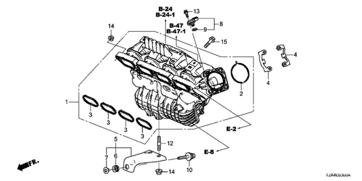 Sensor Assembly, Map (MAP센서)
#8번. 37830-RNA-A01|贝科姆汽车 (bekomcar)