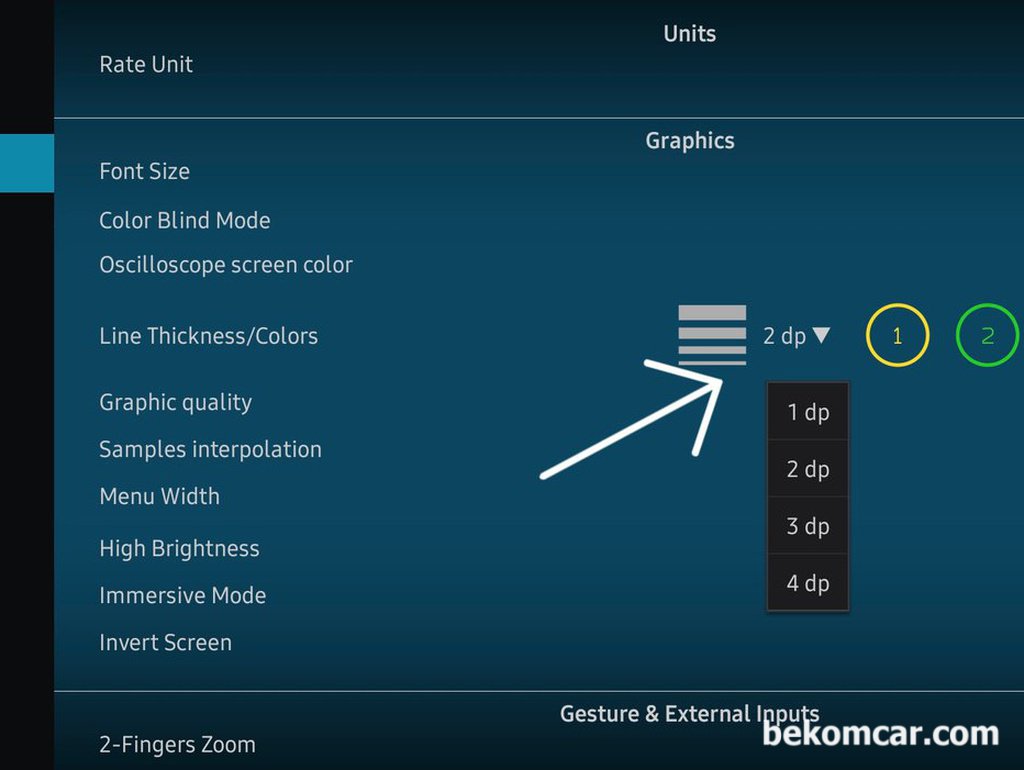 HS512Max 자동차전용 오실로스코프 파형두께 세팅하기|贝科姆汽车 (bekomcar)
