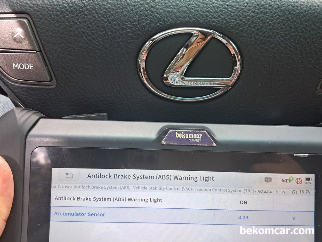 2010년 렉서스 LS460 V8 1UR-FSE 엔진, ABS 고장진단사례 (C1345 & C1368)|بيكومكار  (bekomcar)