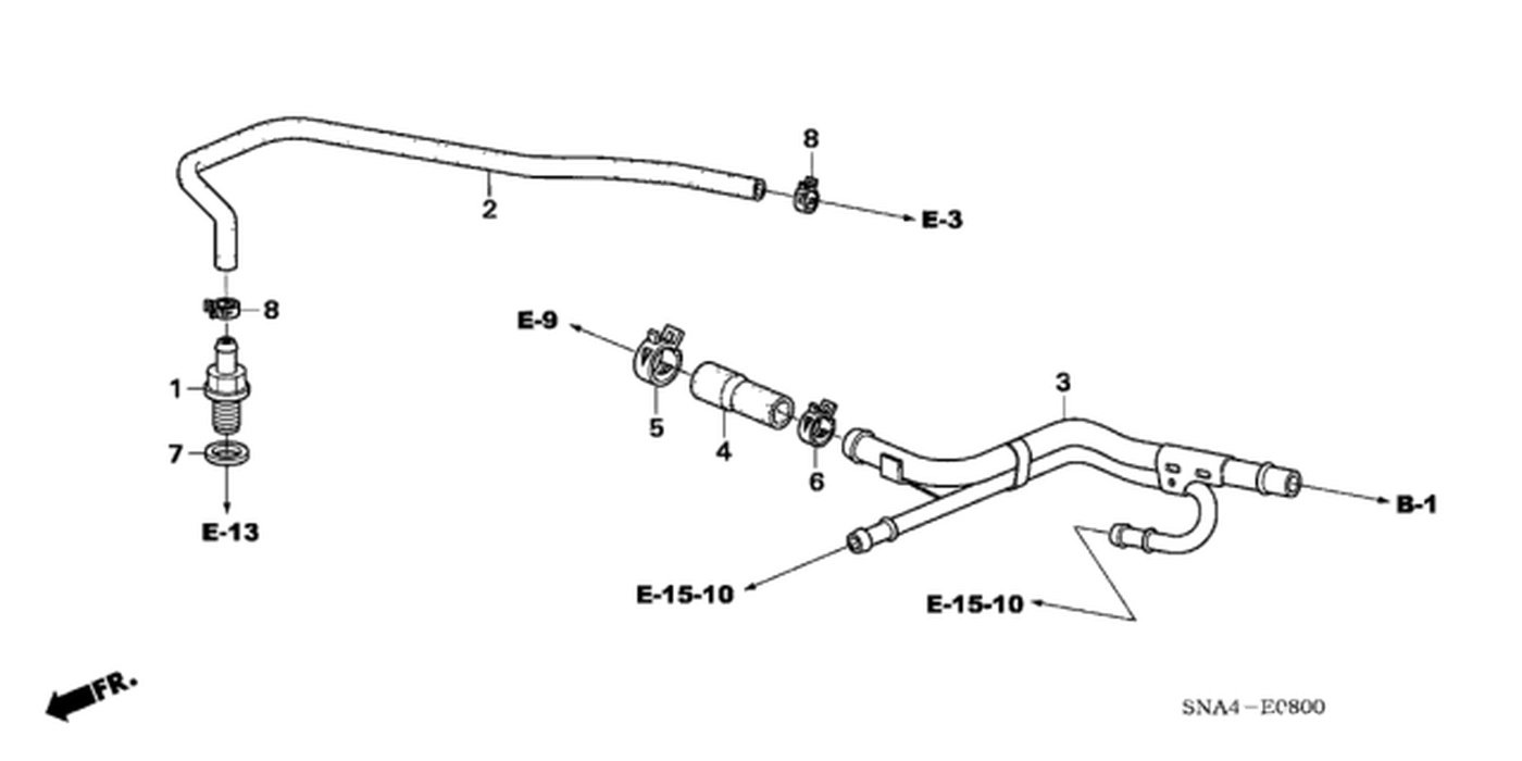 #1. PCV밸브 17130-PND-A01 Valve Assembly, Pcv|베콤카 차량정밀진단