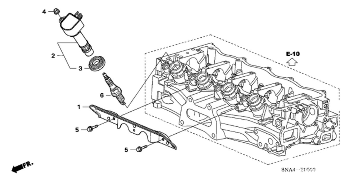 #2. 점화코일 30520-RNA-A01 Coil, Plug Hole
#6. 점화플러그 9807B-561BW Spark Plug (Izfr6K-11S)|베콤카 차량정밀진단