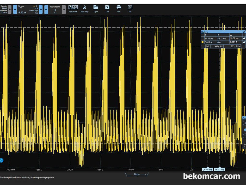 간헐적 시동지연 현상, BMW X5 E53 연료펌프 파형진단|ベコムカー (bekomcar)