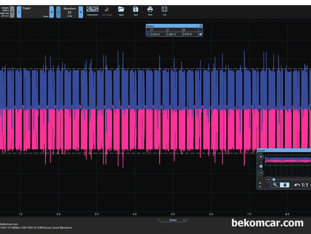 BMW F10 528i CAN통신 (CAN High & Low) 파형분석|ベコムカー (bekomcar)