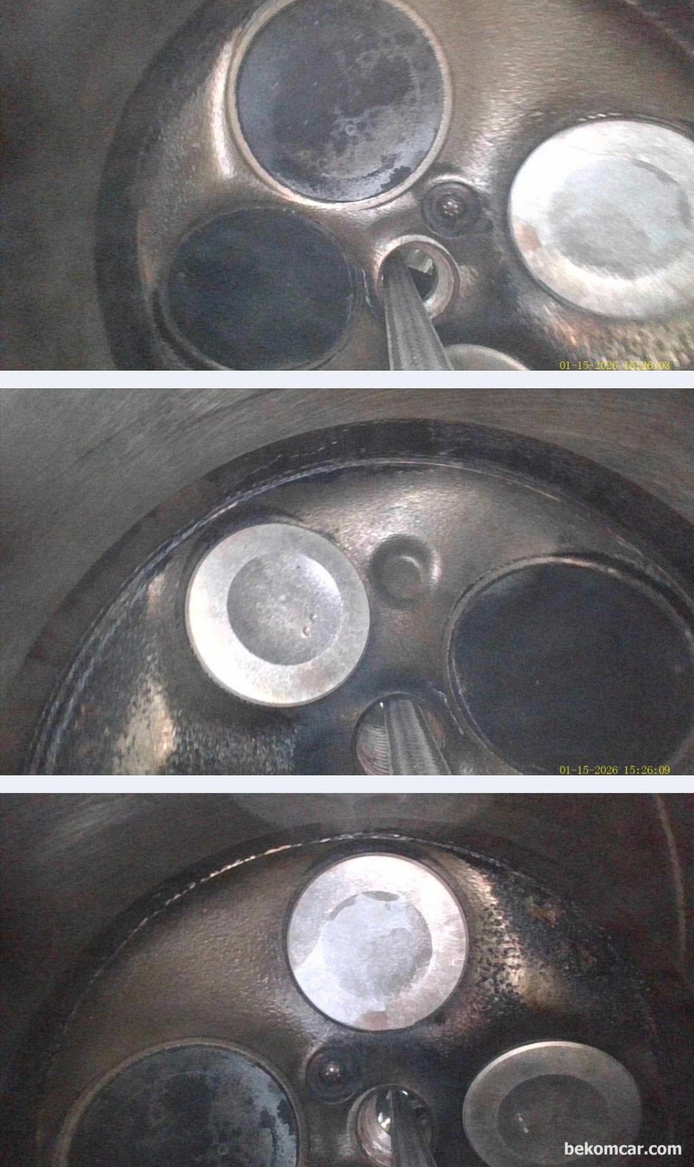 쉐보레 올 뉴 말리부 1.5T 에코텍 엔진, 약 14만키로 주행. 냉간시 순간 실화증상 분석과정이다. 인제터 리크 와 헤드가스켓 누수등을 살펴본다. 인젝터 리크나 냉각수 누수는 없는것으로 잠청 판단한다.|ベコムカー (bekomcar)