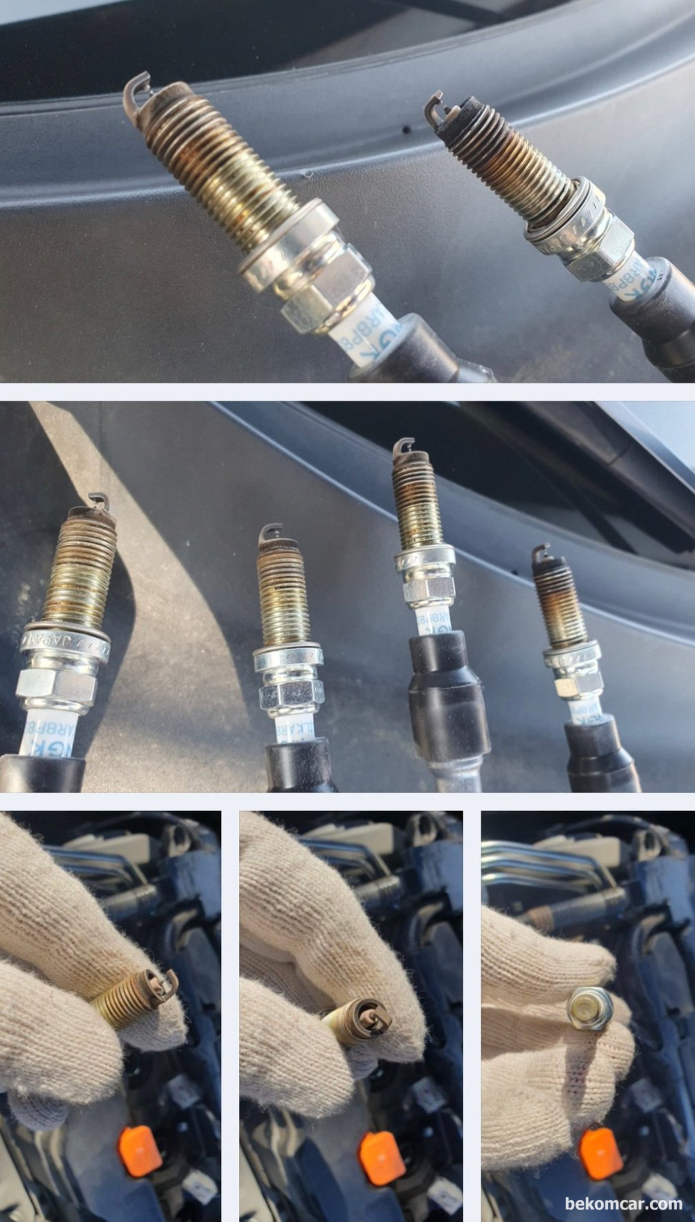 혼다 어코드 10세대 시동지연 진단과정 기록. 시동 지연 원인은 매우다양하다. 엔진 실화 부조나 시동 지연등에는 점화플러그 점화코일 등 점화시스템 점검도 필수 점검 항목이다.|bekomcar.com