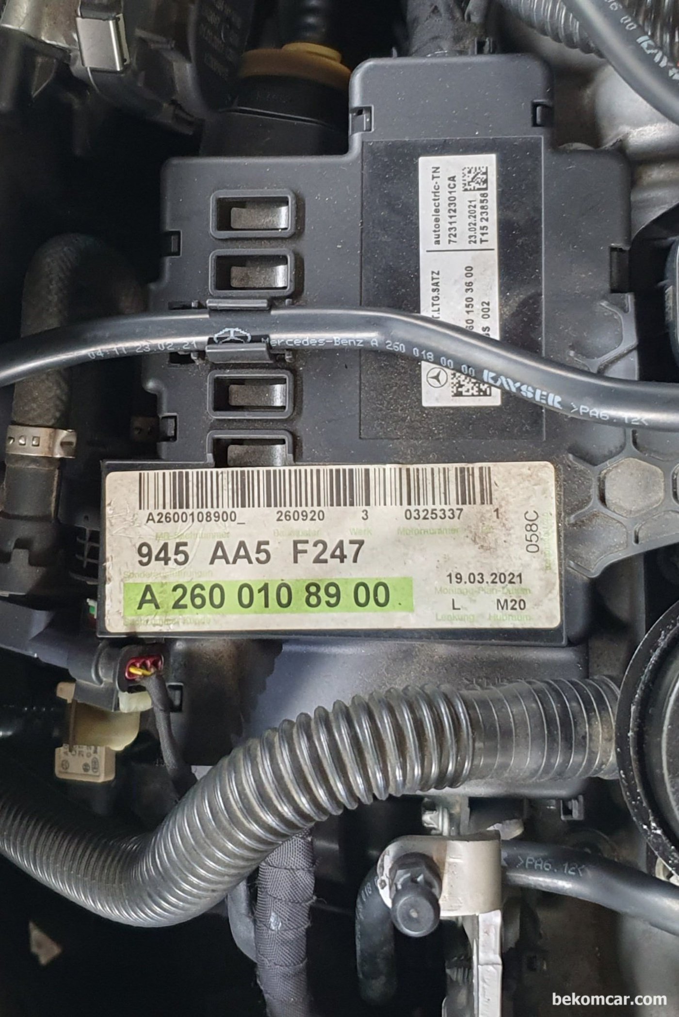 벤츠 2021년 CLA250 2.0L 터보 A260 엔진코드 이다. A260엔진이 사용되는 GLA CLA등 차량을 엔진 실린더헤드 고장이 매우흔하니 신차나 중고차 차량구매시 참고한다.|بيكومكار (bekomcar)