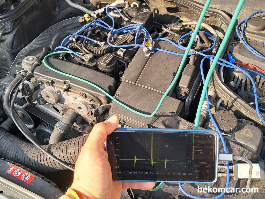 1채널에서 4개 실린더 점화파형 측정, ROTKEE LX4 특수프로브|ベコムカー (bekomcar)