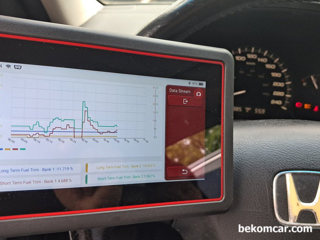 혼다 어코드 7세대 V6 연료보정값(LTFT) 이 우려수준|bekomcar.com