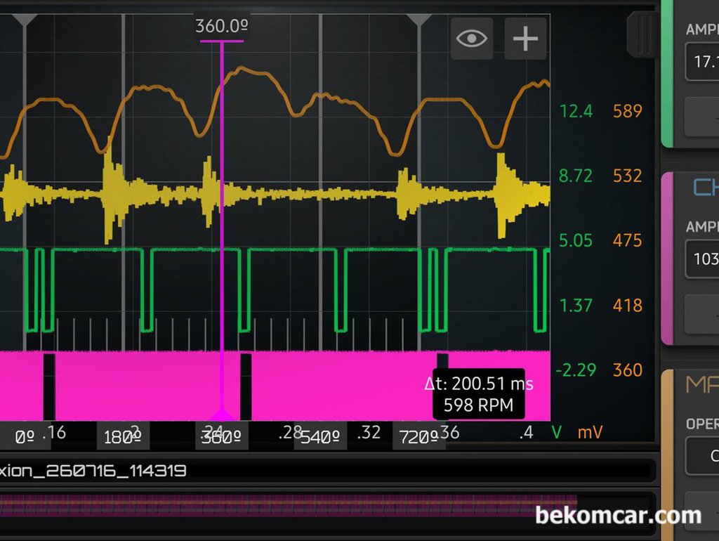 베콤카 정비인 교육자료, HScope CKP CMP INJECTOR & 실화상관 파형사례|ベコムカー (bekomcar)