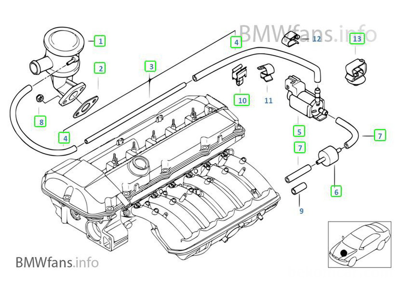 http://bmwfans.info/parts-catalog/E46-Sedan/USA/325i-M54/browse/engine/air_pump_f_vacuum_control|ベコムカー (bekomcar)