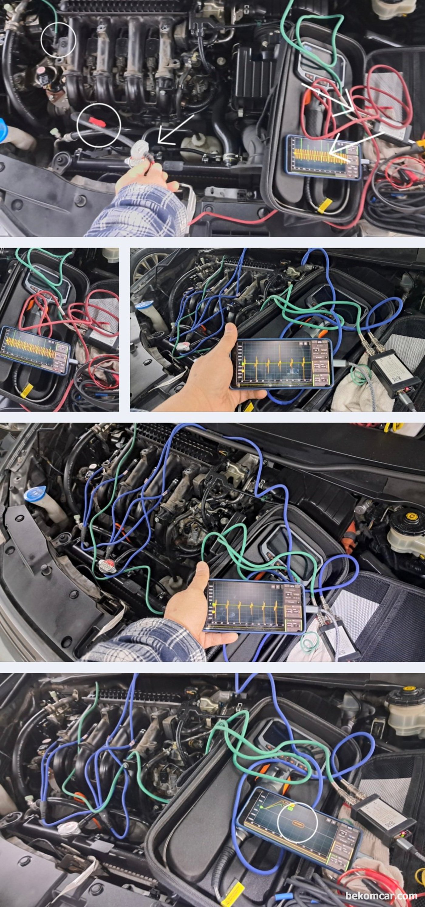 출장 중고차구매전 점검기록 이다. 진단 차량은 혼다 인사이트 2011년 IMA하이브리드 차량이다. MartinLoren.com HS512Max 오실로스코프, ROTKEE LX1, LX4, PDS, VS 측정장비를 사용하여 파형분석을 하였다. 차량 진단을 가장 빠르고 정확하게 할 수 있는 방법중 하나이다. 측정 장비는 베콤카 에서 수입 공급하고 있다.|bekomcar.com