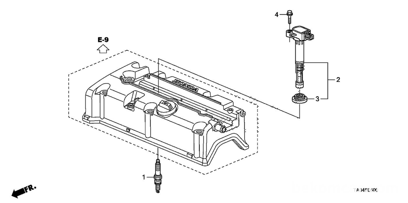 #1, 12290-R40-A01 Spark Plug (Ilzkr7B-11S) (Ngk)
#2, 30520-R40-007 Coil, Plug Hole|ベコムカー (bekomcar)