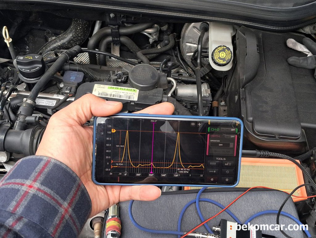 엔진 정밀진단 파형분석 사례, 벤츠 W176 A200 M270 진단사례|bekomcar.com
