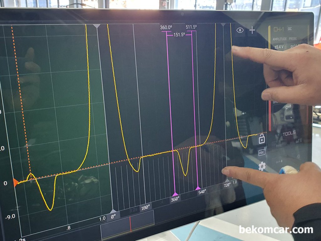 BMW 2010 GT 535i 실화고장코드 관련 #1실린더 크랭킹 압축압력 파형기록|ベコムカー (bekomcar)
