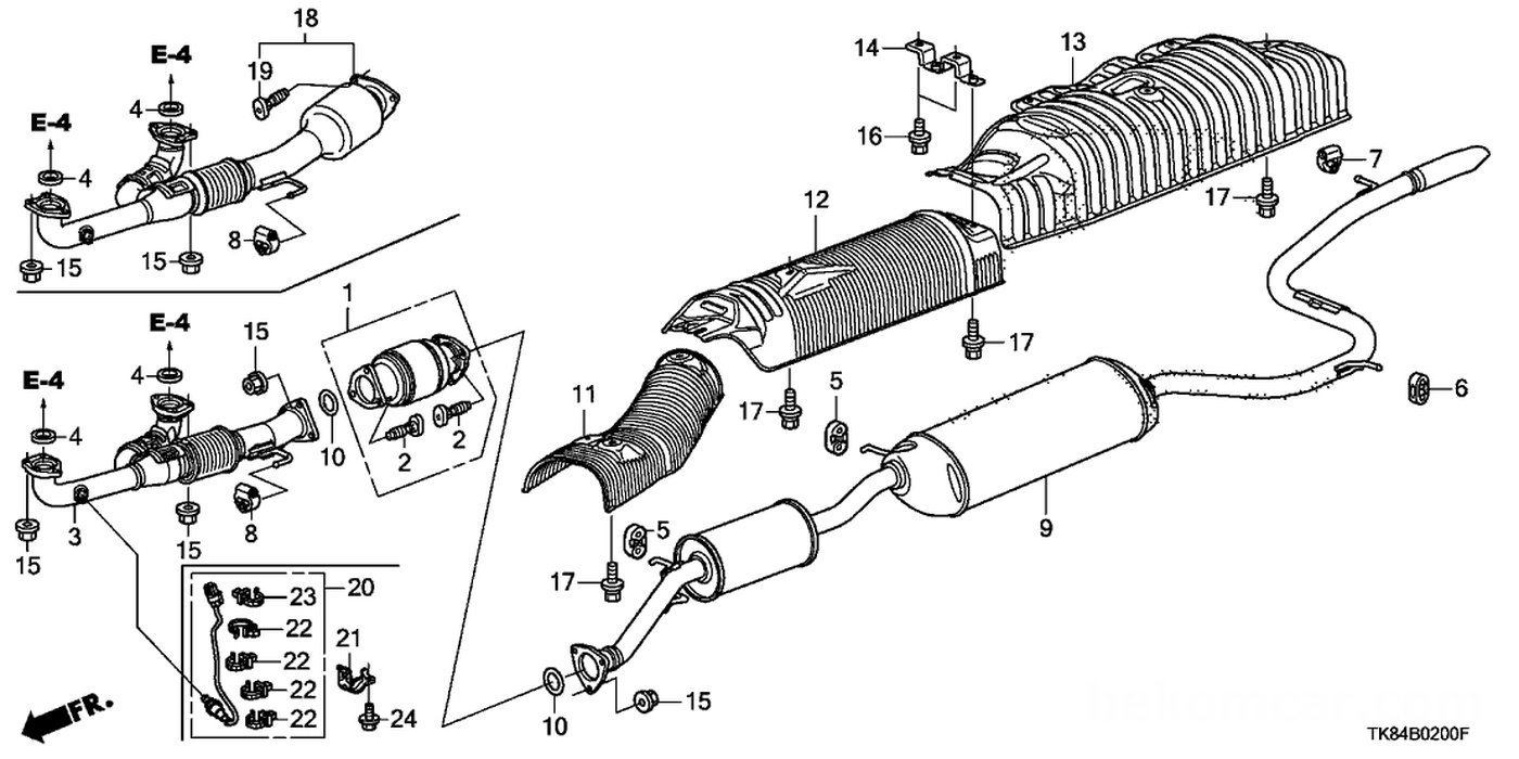 #20, 36532-RV0-A01 Sensor, Front Oxygen|بيكومكار  (bekomcar)