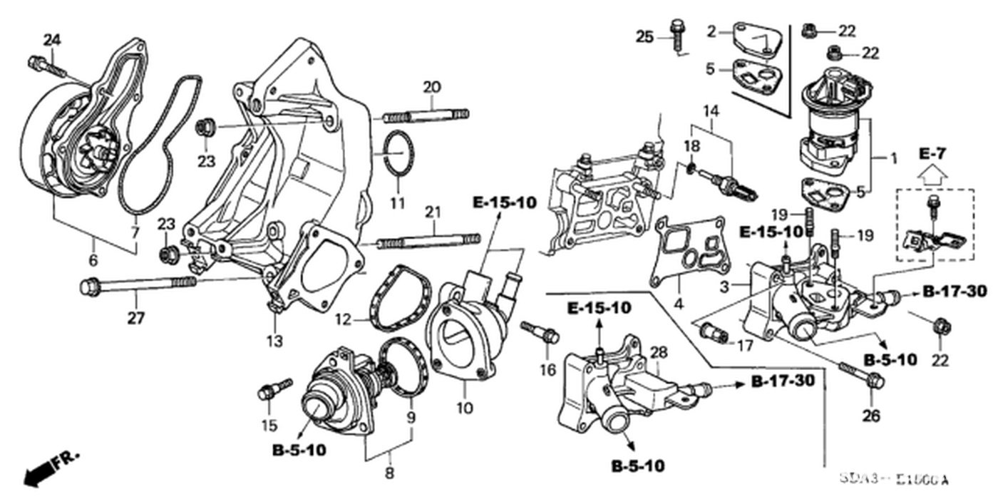 #5. 18715-PB2-000 EGR Valve Gasket|بيكومكار  (bekomcar)