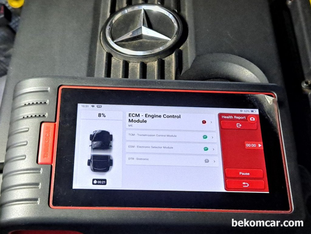 벤츠 E200K 베콤카 건강검진, 엔진체크등 진단 분석|ベコムカー (bekomcar)