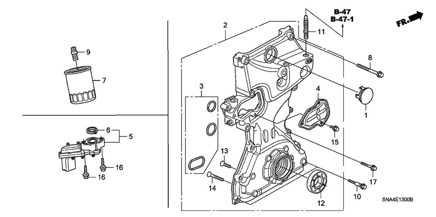 #1. 실린더헤드 플러그 12513-P72-003 Plug, Cylinder Head
#3. O-Ring Set, Oil Pump 15101-RNA-A00
#6. Gasket 15221-RNA-A01
#12. Oil Seal 91212-R1B-A01|베콤카 차량정밀진단