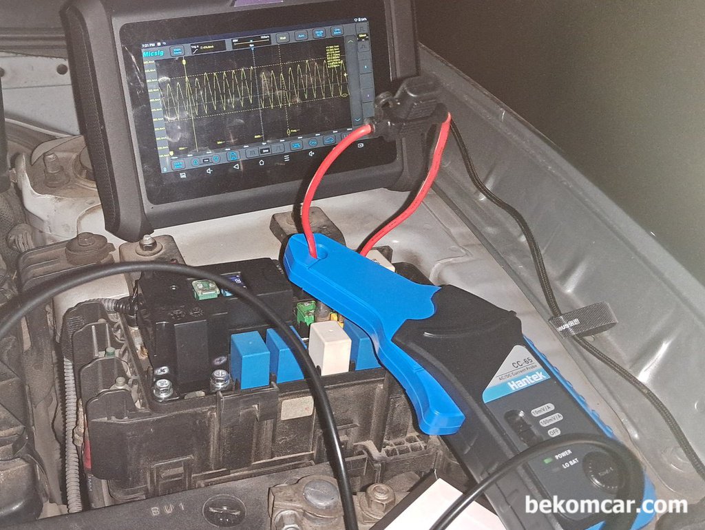 NF쏘나타 연료펌프 건강상태, 파형분석 6,000RPM 5A전류사용|베콤카 차량정밀진단