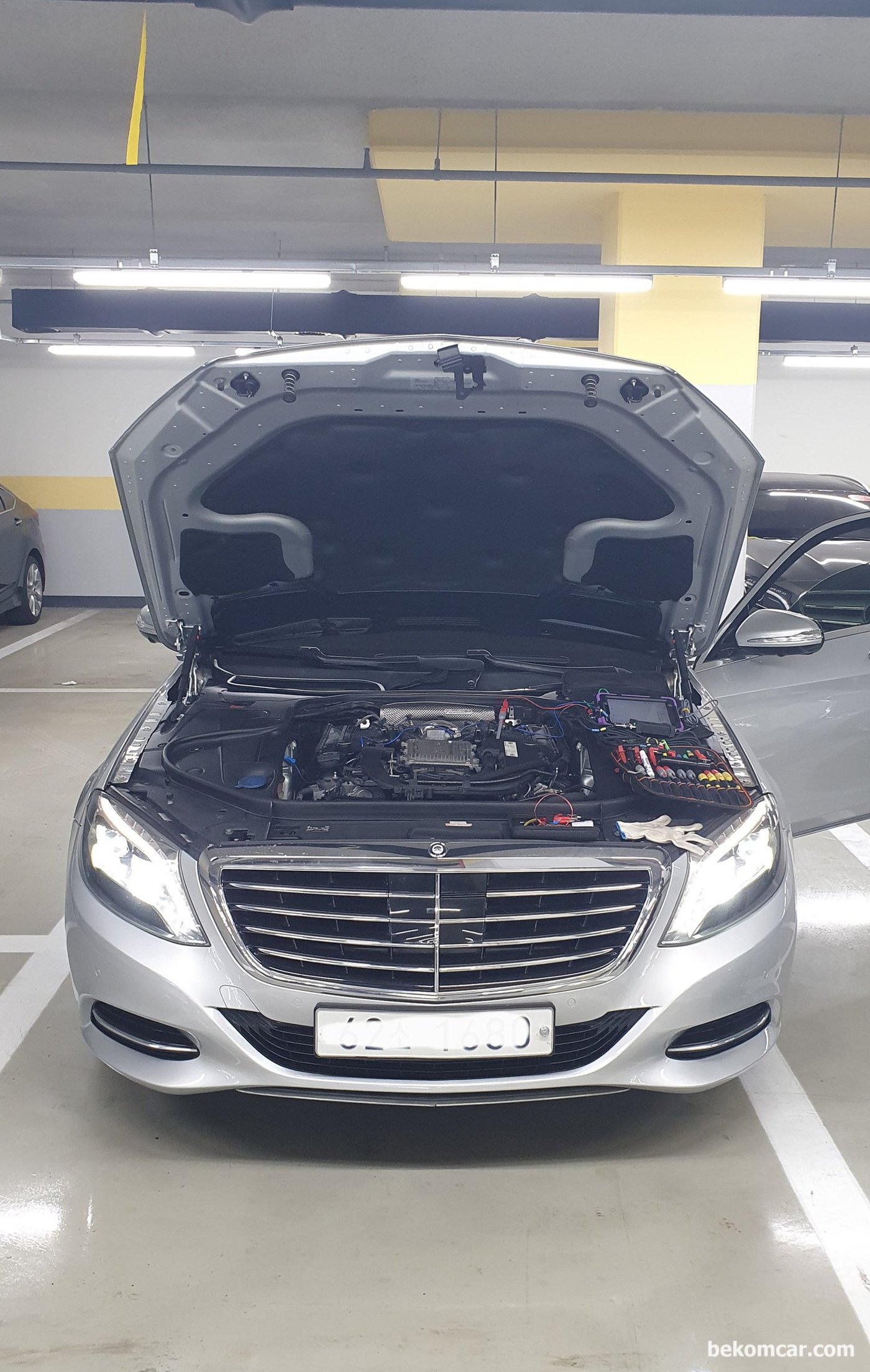 중고차 딜러차량 벤츠 S350D OM642 3.0L 부조.실화 정밀진단 차량이다. 중고차 딜러도 비싼차량 매입시에는 미리 엔진기계적 고장등 확인하면 좋겠다.|بيكومكار  (bekomcar)