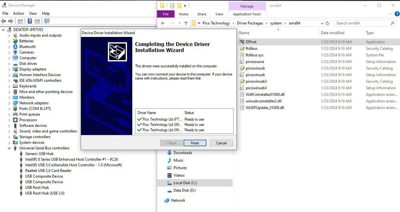 Uninstalled the existing driver and resinstalled the driver and it seems the installation worked....|베콤카 차량정밀진단