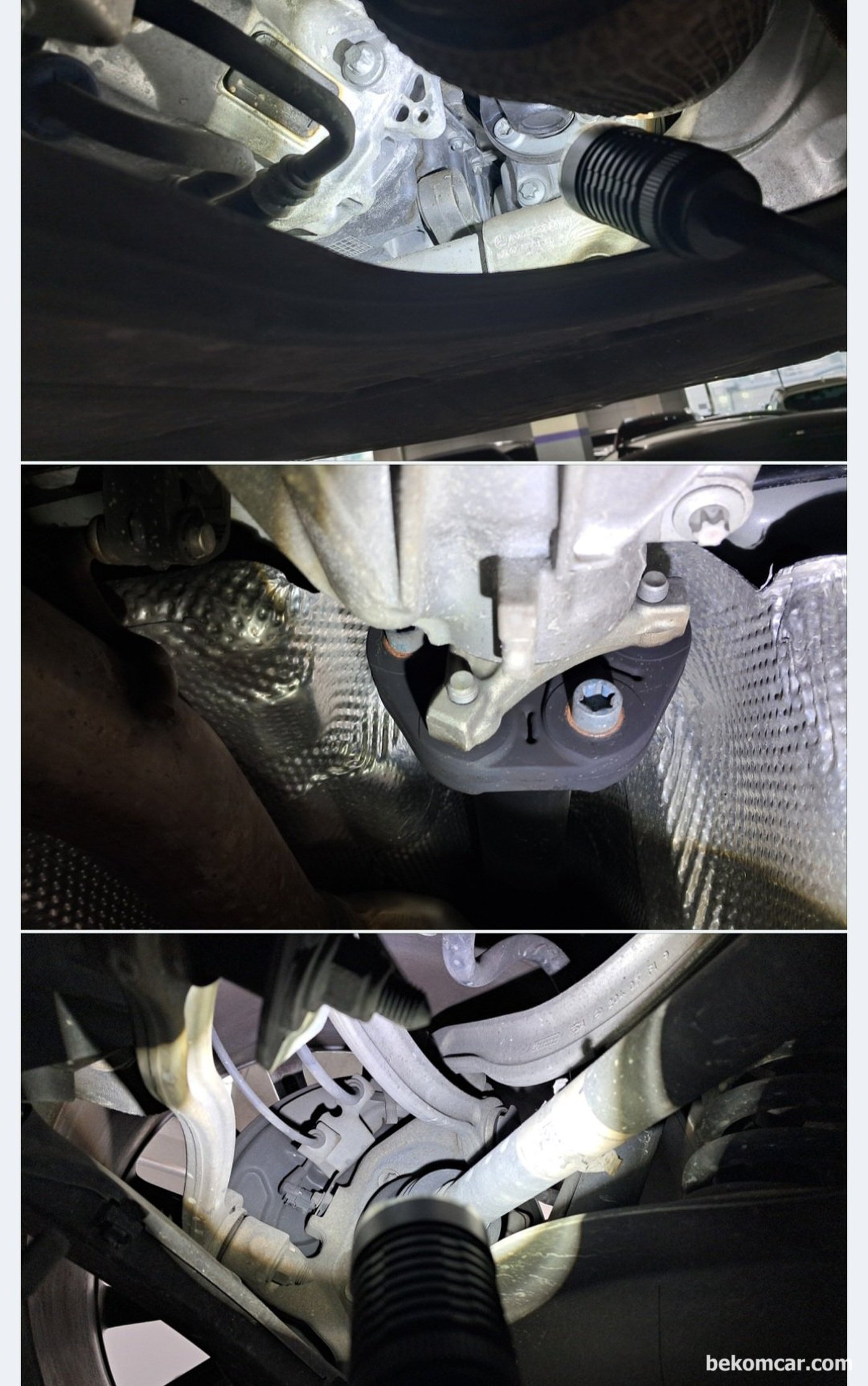 벤츠 W213 E350 2021 중고차 구매전 점검 기록마무리 한다. CV, 타이로드, UCA, LCA, 링크등 각종 부싱류 상태, 특이사항 없다.|베콤카 차량정밀진단