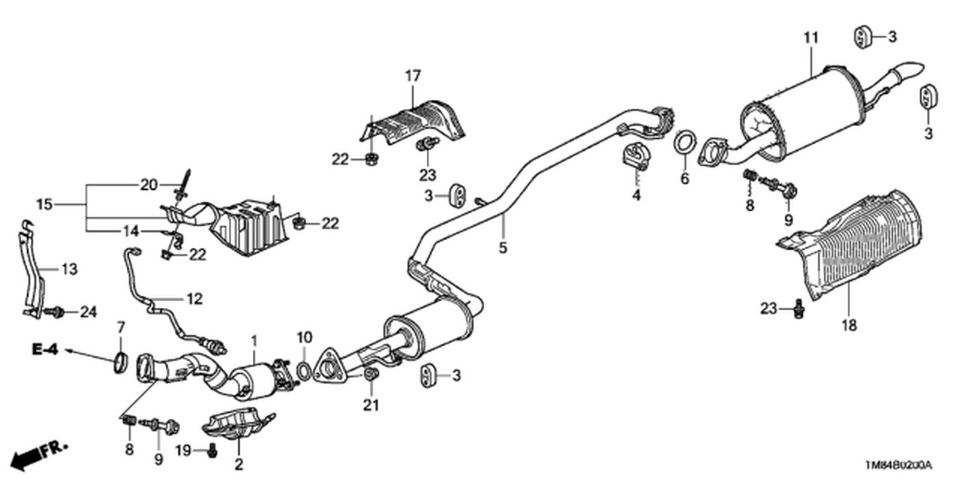 #12. 36532-RB0-004. Sensor, Rear Oxygen|贝科姆汽车 (bekomcar)