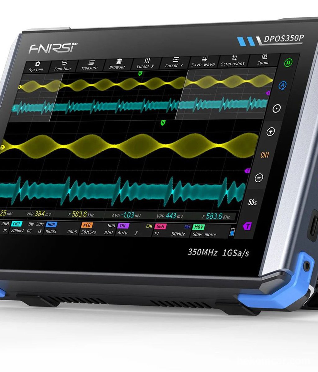 FNIRSI® DPOS350P 4-IN-1 350MHz 1GSPS Tablet Oscilloscope|bekomcar.com
