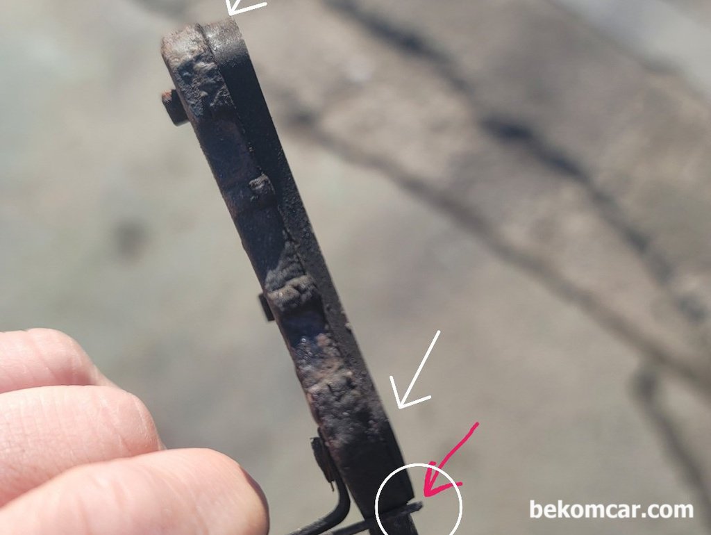 브레이크패드 마모도 와 한계선 인디케이터|bekomcar.com