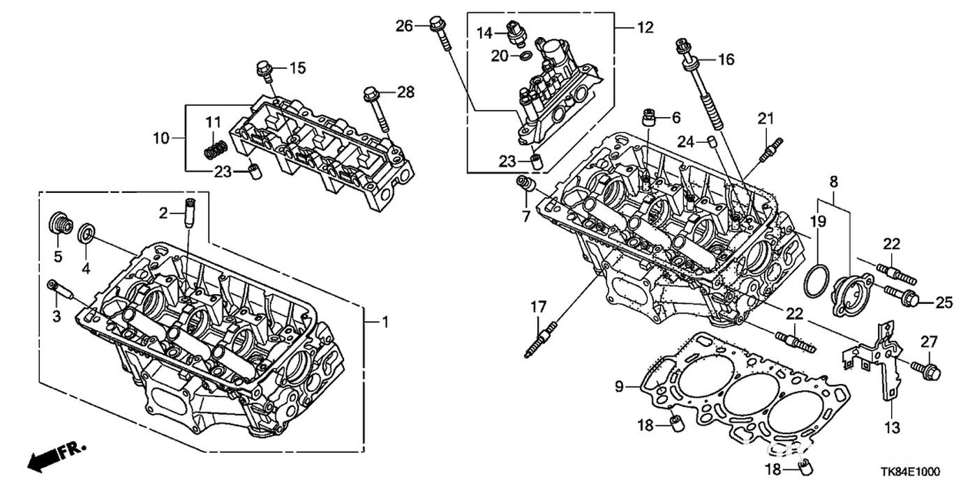 #12, 15810-R70-A04 Valve Assembly, Spool Front
#19, 91301-P8A-A00 O-Ring (48.5X2.4)|贝科姆汽车 (bekomcar)