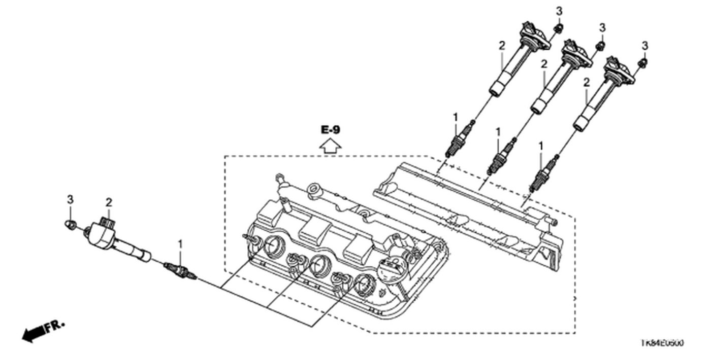 #1, 12290-R71-L01 Spark Plug (Dilzkr7A11G) (Ngk)
#2, 30520-R70-S01 Coil, Plug Hole|بيكومكار (bekomcar)