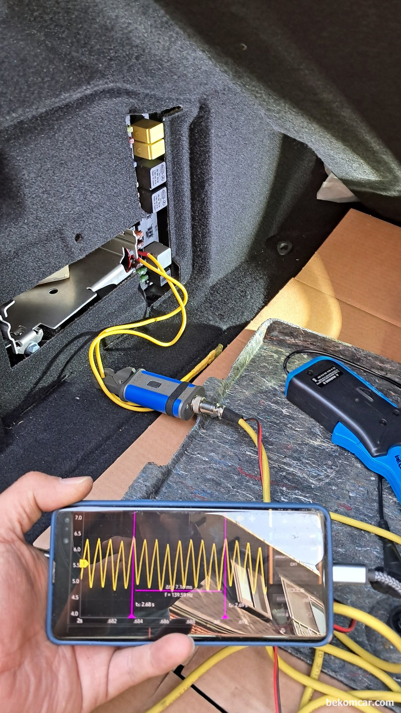 벤츠 W211 2007년 E200K 차량, 주행중 시동꺼짐 원인 연료펌프 교체후 정상적인 연료펌프 파형 이다.|贝科姆汽车 (bekomcar)