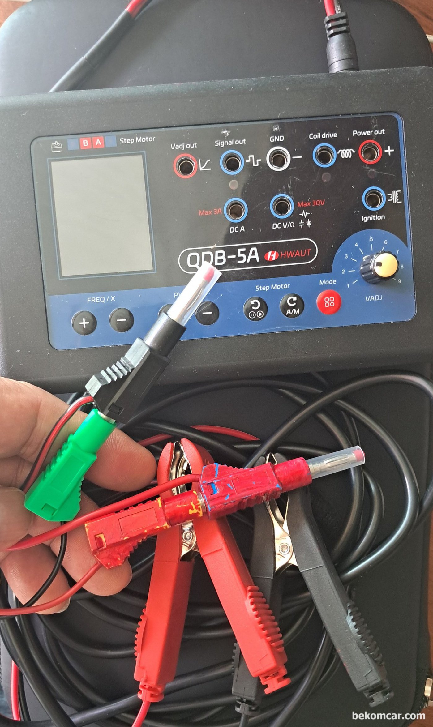 QDB-5A Car Sensor Tester (센서 시뮬레이터) 의 전원공급 와어어 배터리 연결부분을 좀 더 안전하게 개조했다.|bekomcar.com