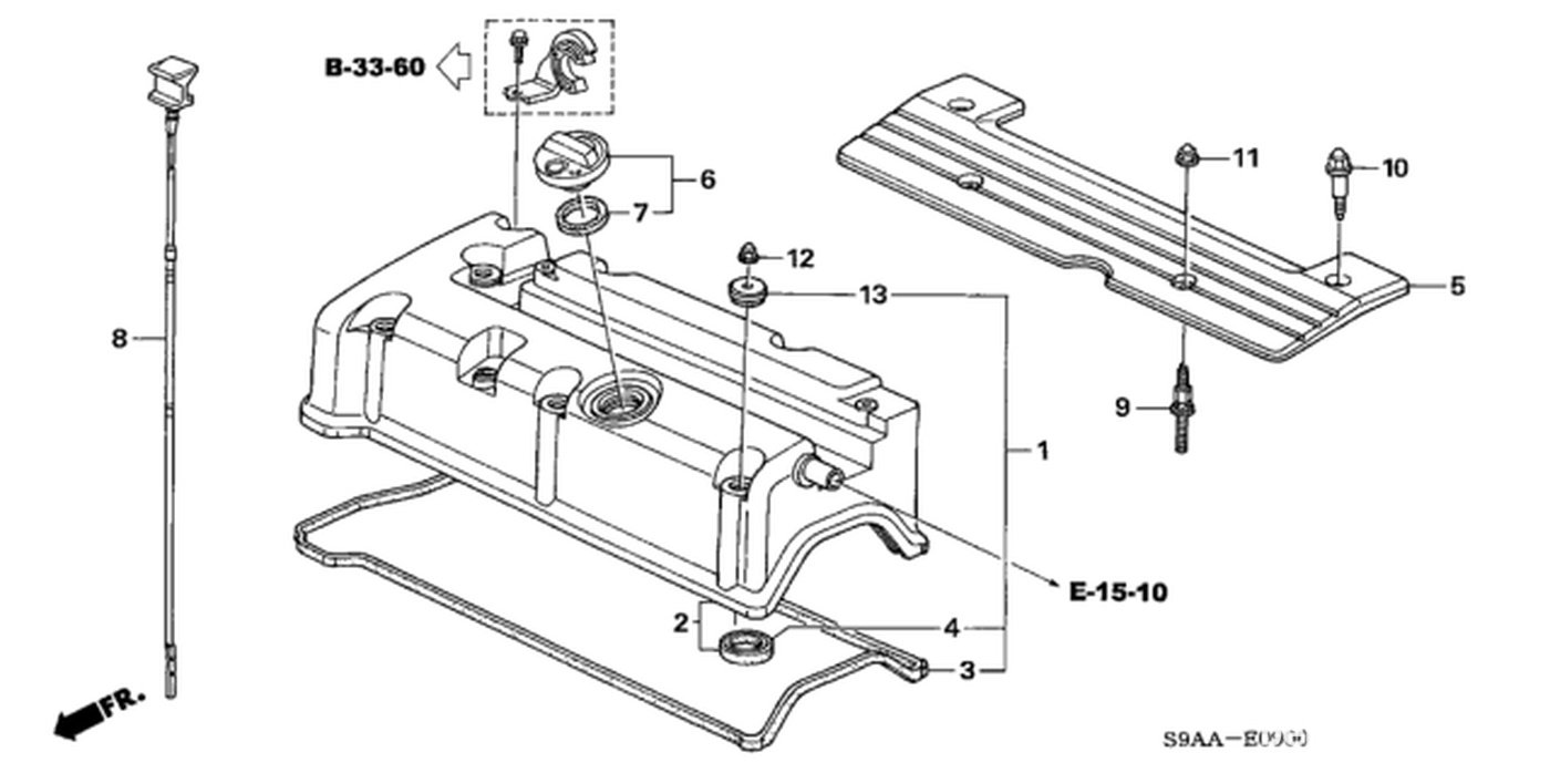 #7. 15613-PC6-000. Gasket, Oil Filler
#1. 12030-RTA-000. Gasket Set, Head Cover|베콤카 차량정밀진단
