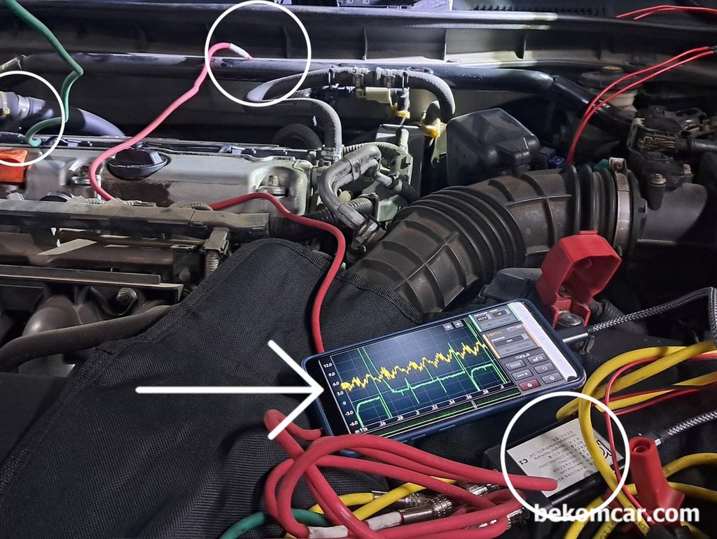 인젝터 분사량 파형분석 기록, 2011년 혼다 어코드 8세대 2.4L 중고차구매 점검|ベコムカー (bekomcar)