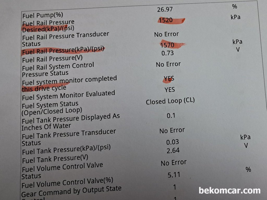 저압연료펌프와 연료레일 압력이 정상인지 파악하는 방법|ベコムカー (bekomcar)