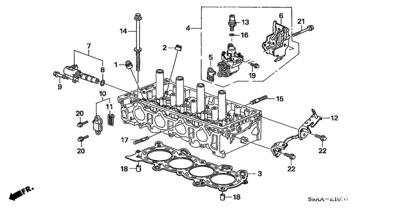#4. 15810-RAA-A03 Valve Assembly, Spool
#5. 15815-RAA-A02, Filter Assy., Spool Valve
#7.  15830-RBB-003Valve Assembly, Vtc Oil Control
#8. 15832-PNA-023, O-Ring
#10 15840-RAA-A00 (15840-PNA-000) Honda Strainer Assy., Vtc
#11 15845-RAA-A01, Filter Assy., VTC
#13  37250-PNE-G01 Switch Assembly, Valve Timing Oil Pressure
#16. 91319-PAA-A01, O-Ring (13X1.5)|بيكومكار  (bekomcar)