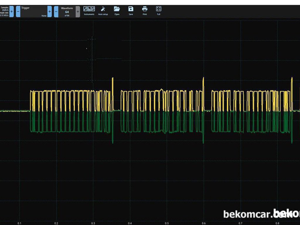 캔 통신파형 진단시 EOF 참고사항, 데이터페킷 정상 비정상 파악하기|bekomcar.com